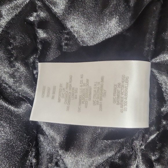 DENNIS BY DENNIS BRASSO Black Water Resistant Quilted Interior Coat Gold Buttons - Picture 15 of 15